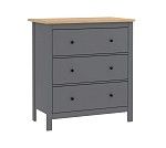 САГА комод 3 ящика серый/ясень | изображение 3