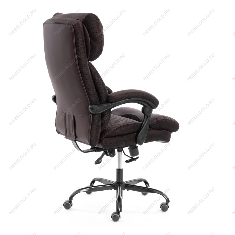 Кресло Chief metalBL, кож/зам/ткань, коричневый/коричневый стеганный, 36-36/36-36 стеганный/TW-24 | изображение 3