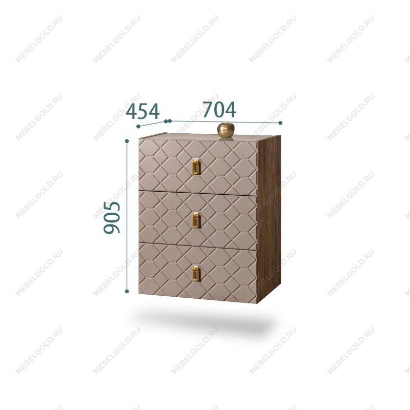 Комод Bogemia Woodline Fly Fa (Мокка) (Lakobel/Золото) БМКМ-1