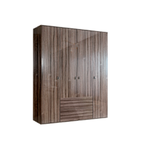 Шкаф 4-х дверный с ящиками Римини (Орех империя/Серебро) РМШ2/41