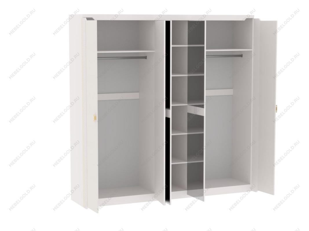 Шкаф 5 дверный NEO, Сиде (2312*523*2304) Белый, 12937 | изображение 1