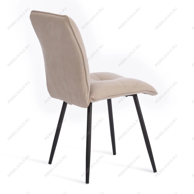 Стул обеденный Sweet, флок, бежевый/черный, 7, 46х55х88 | изображение 2