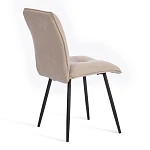 Стул обеденный Sweet, флок, бежевый/черный, 7, 46х55х88 | изображение 2