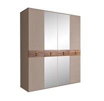 Шкаф 4-х дв. с зеркалами Bogemia Wood Fa (Мокка/Золото) БМШ1/4(Wo)