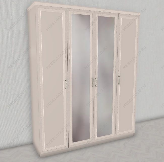 Шкаф Нонна 4-дверный мокко глянец