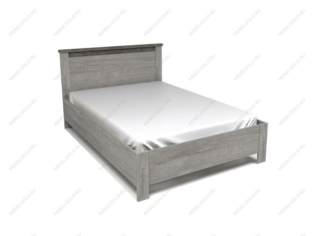 Кровать (каркас) 1200, Денвер (1268*2077*860) Риббек серый, 11742