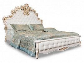 Кровать Флоренция 180х200 см белый перламутр глянец