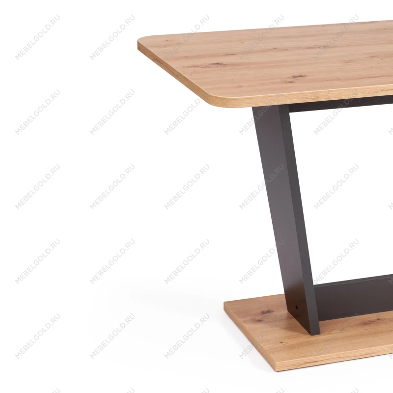 Стол обеденный FOX раздвижной, ЛДСП, 68.6x110-145x75 см, Дуб артисан/Графит | изображение 8