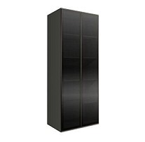 Шкаф 2-х дверный Bogemia Air (Серый/Черный) БМШ2/2(2)