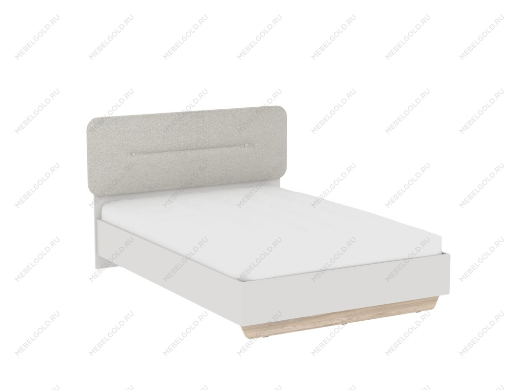Кровать 1400 со светлой мягкой вставкой NEW и подъемным механизмом, Аврора Дуб Мария/Кашемир | изображение 1