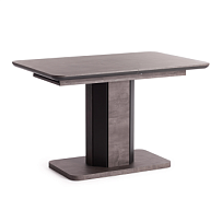 Стол обеденный SKAT, ЛДСП/МДФ, 120-160х80х75 см, Оникс/Графит