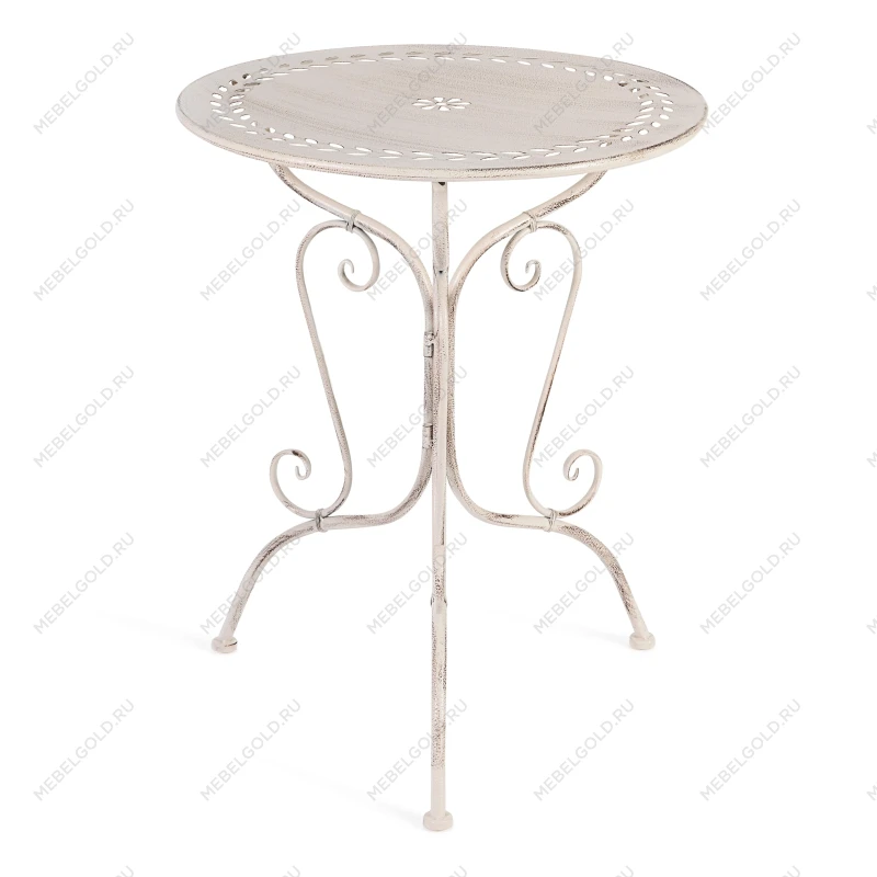 Комплект (стол + 2 стула) Secret de Maison Monique (mod. PL08-6241.6242), металл, стол:62*73, стул: 48*40*93, Античный белый (Antique White) | изображение 1