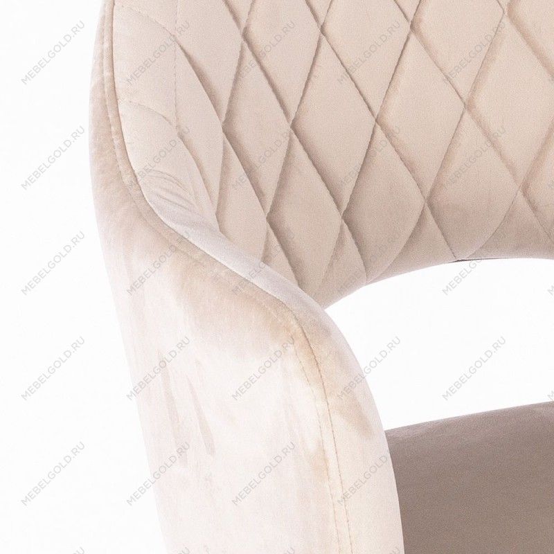 м. Римская - Стул Белладжио бежевый бархат ножки черные | изображение 5