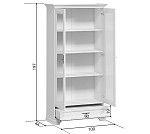 Шкаф с витриной Кентаки REG2W1S белый | изображение 6